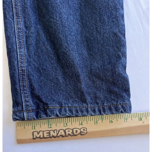 VTG 90s Lands End Womens 16 Blanket Lined Flannel Relaxed Baggy Jeans USA 32x28 - Picture 15 of 15